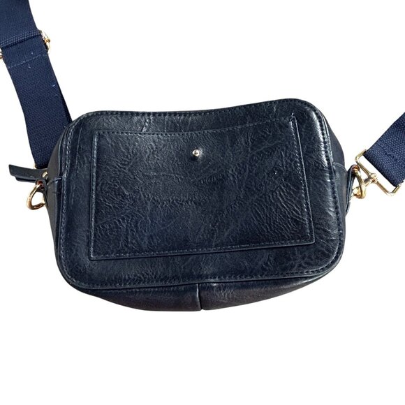 Funky Monkey Navy Blue Small Crossbody Bag Canvas Strap - Picture 8 of 8
